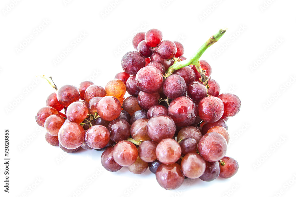 Bunch of red grapes and fresh with water drops Bunch of red grapes and fresh with water drops