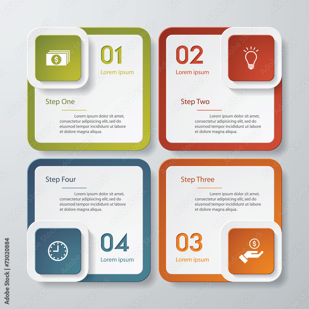 Design clean number banners template. Vector. Design clean number banners template. Vector.