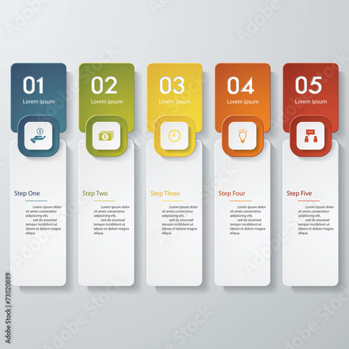 Design clean number banners template. Vector.