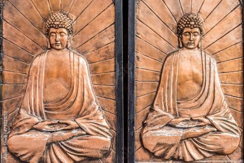 doors buddha carving Soho Central Hong Kong
