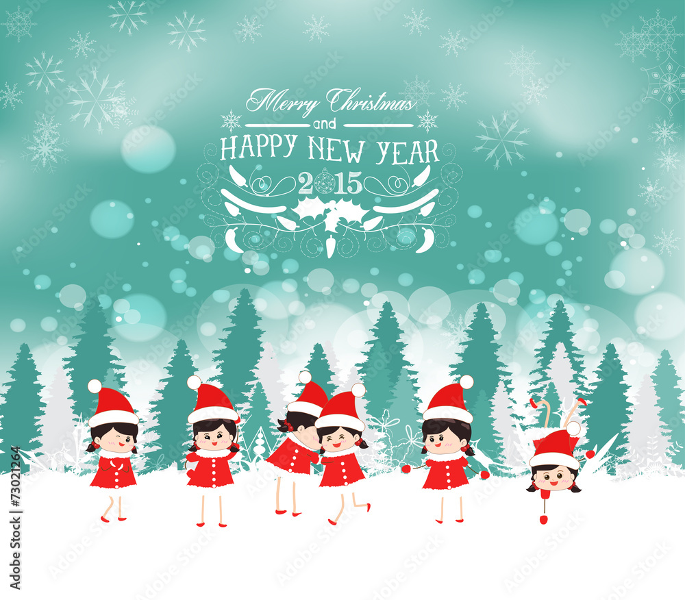 Christmas Greeting Card. Merry Christmas lettering Christmas Greeting Card. Merry Christmas lettering