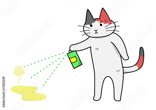 消臭する猫