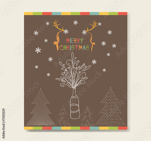 christmas and happy new year card