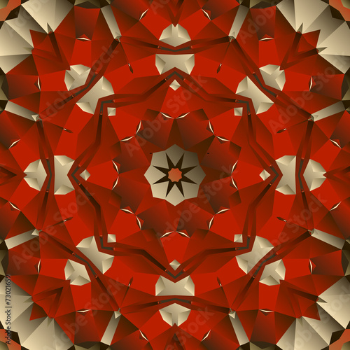 Red seamless mandala vector design