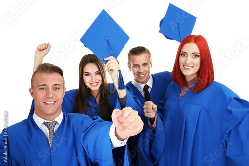 Graduate students wearing g...