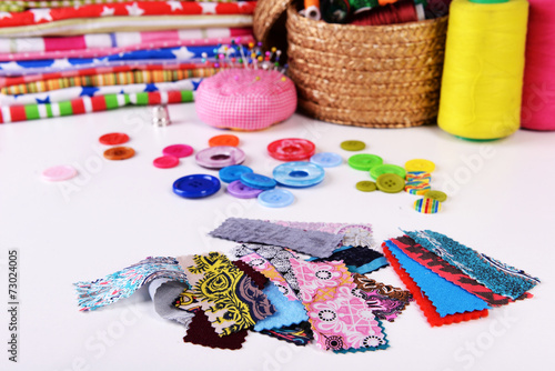 Wallpaper Mural Fashion design, close-up. Sewing items Torontodigital.ca