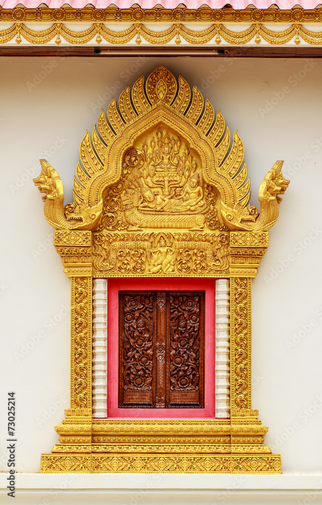 Window  woodcarving in temple