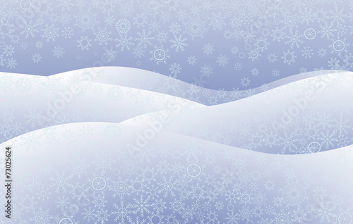 Vászonkép Snowfield, snowflakes. Seamless texture.