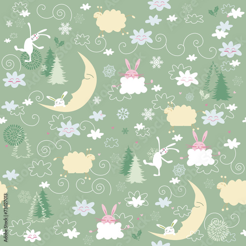 christmas texture, cute animals