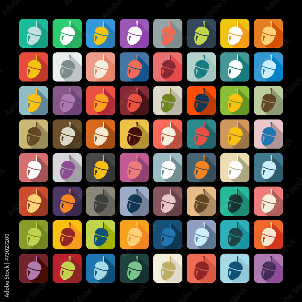 Flat design: acorn Flat design: acorn