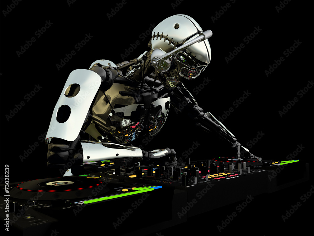 Robot DJ ilustración de Stock | Adobe Stock