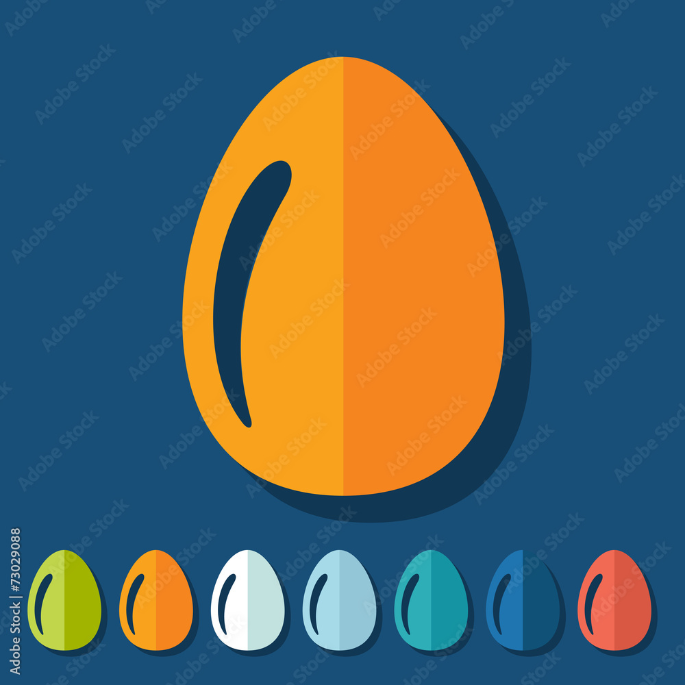 Flat design: easter egg Flat design: easter egg