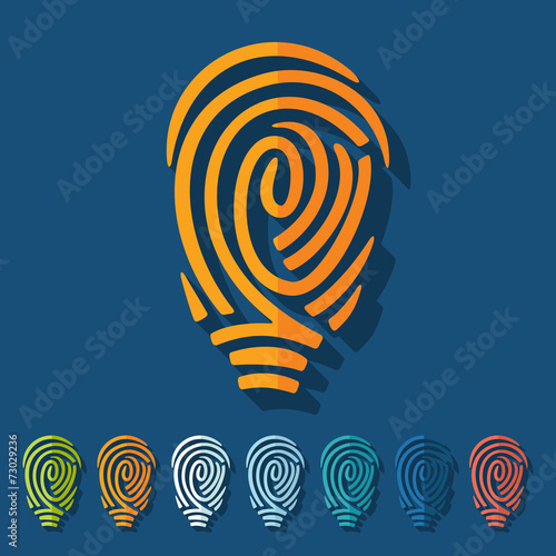 Flat design: fingerprint