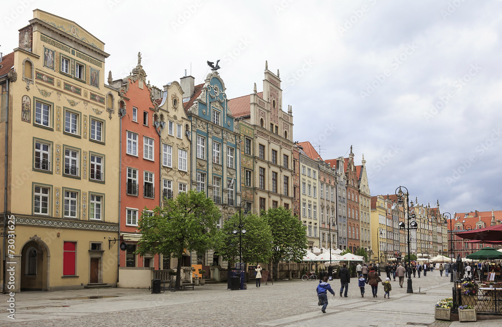 Fototapeta premium Długi Targ, Główne Miasto w Gdańsku