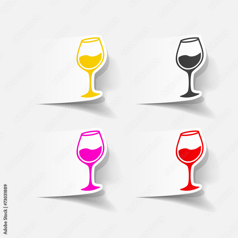 realistic design element: wineglass realistic design element: wineglass