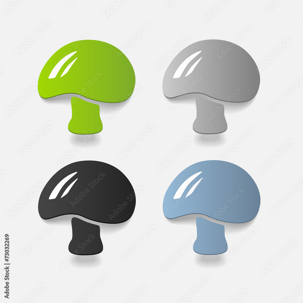 realistic design element: mushroom