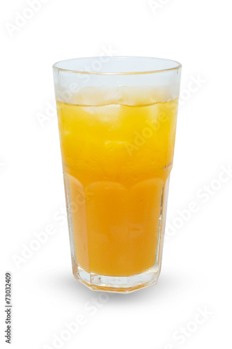 Orange juice, isolated on white background.