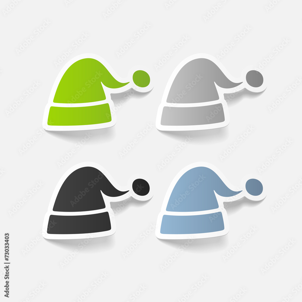 realistic design element: santa hat realistic design element: santa hat