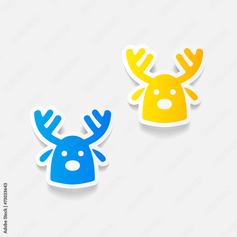 realistic design element: christmas deer realistic design element: christmas deer