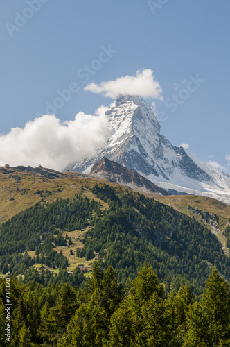 Zermatt, Dorf, Schweizer Alpen, Wanderferien, Sommer