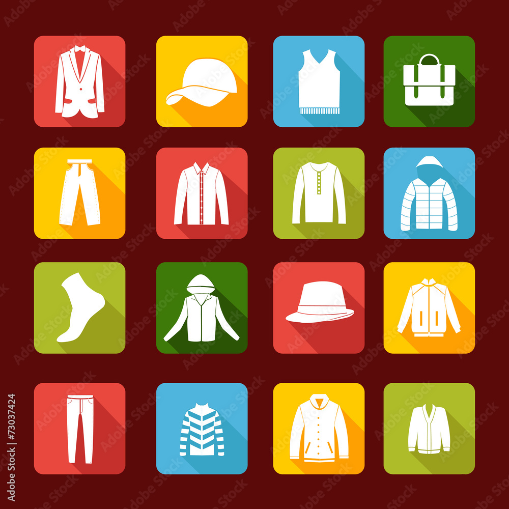 set with collection of men clothing - Illustration set with collection of men clothing - Illustration