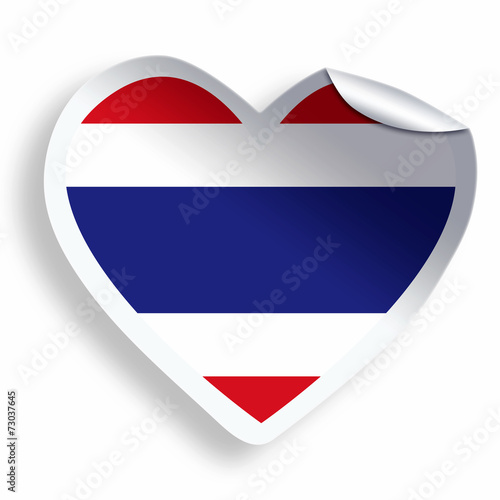 Heart sticker with flag of Thailand isolated on white Free Download Heart sticker with flag of Thailand isolated on white - GFXLoad