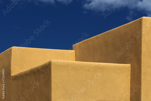 Kubistisches Lehmhaus in Taos, USA