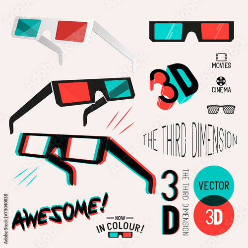 3D Cinema Retro Glasses Collection