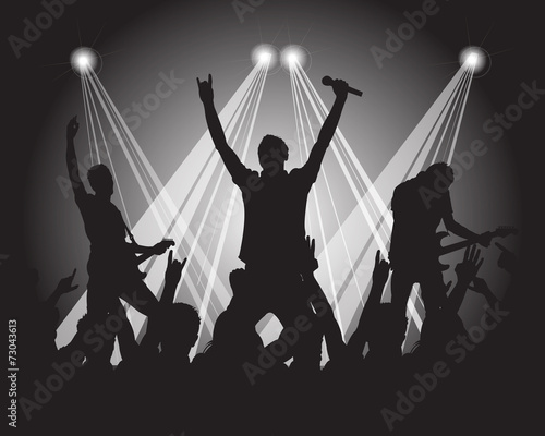 heavy metal musicians silhoutte