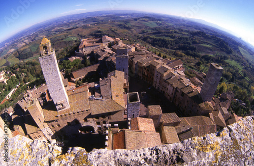 san giminiano siena toscana vista dall'alto photo