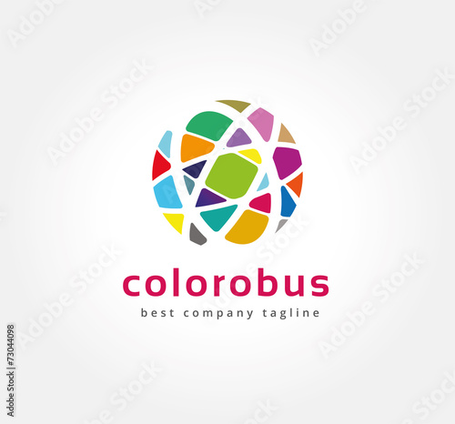 Free Download Abstract colored circles vector logo icon concept. Logotype - GFXLoad