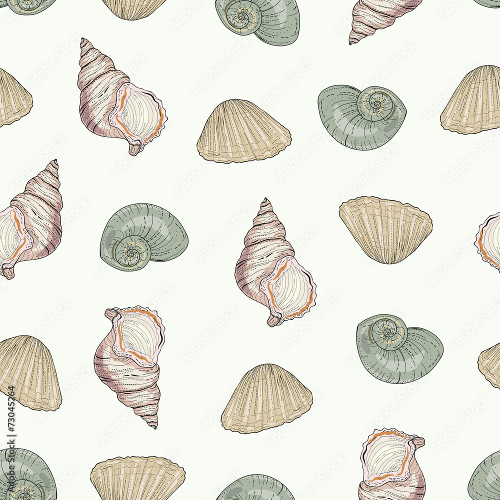 seashells seamless pattern seashells seamless pattern