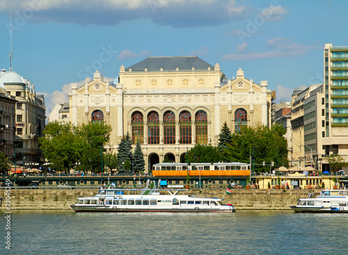Photography Budapest, Vigado Concert Hall on the Danube River embankment.