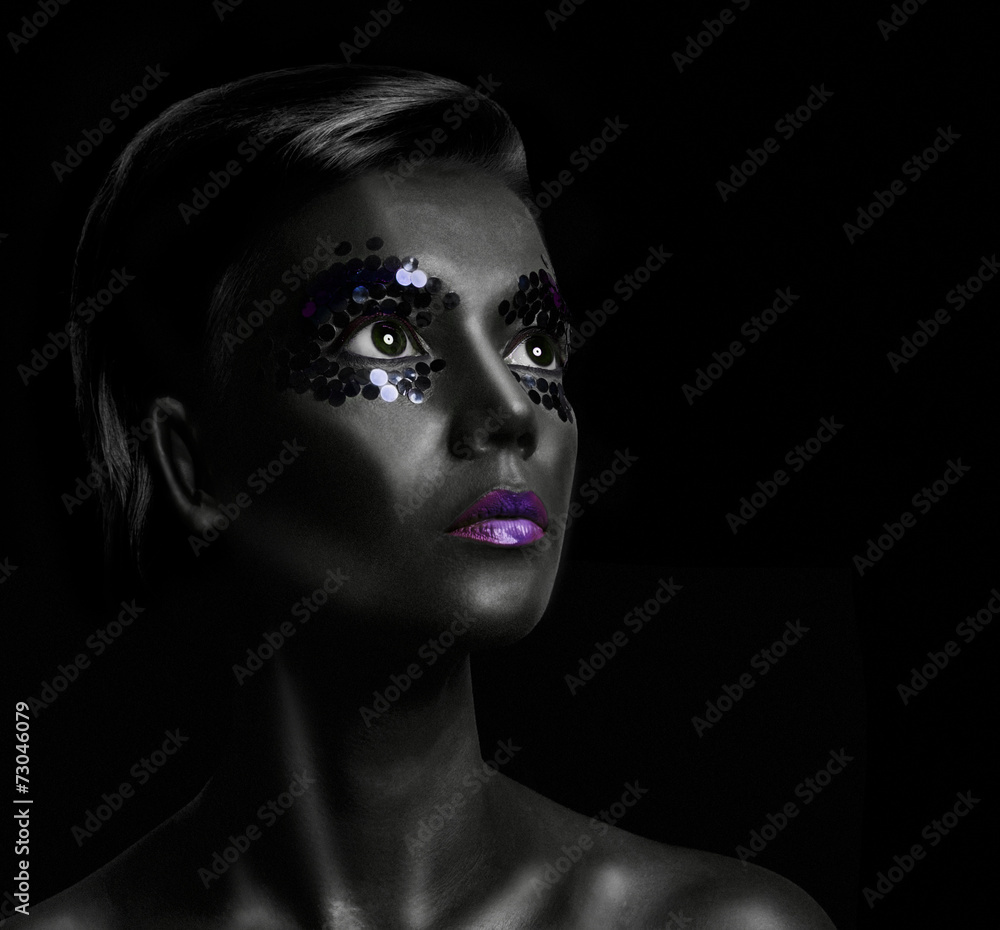 Portrait of beautiful woman with make-up Portrait of beautiful woman with make-up