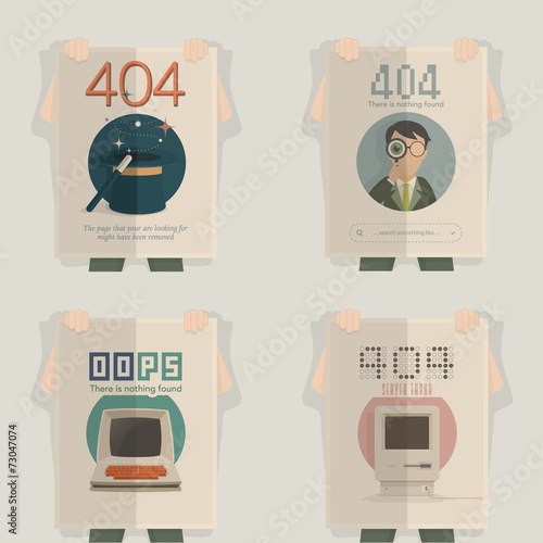 Website design template element: Page not found, 404 error