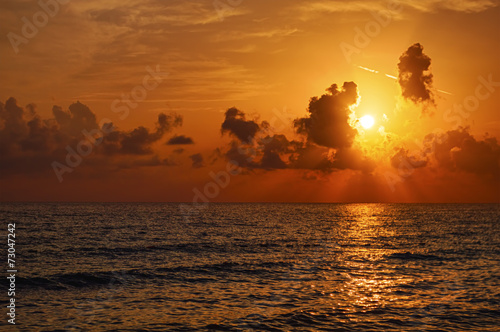 Sunrise in the sea