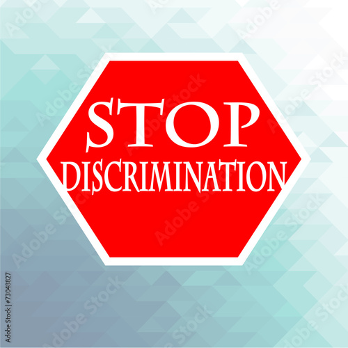 stop signal disrimination illustration over blue color backgroun