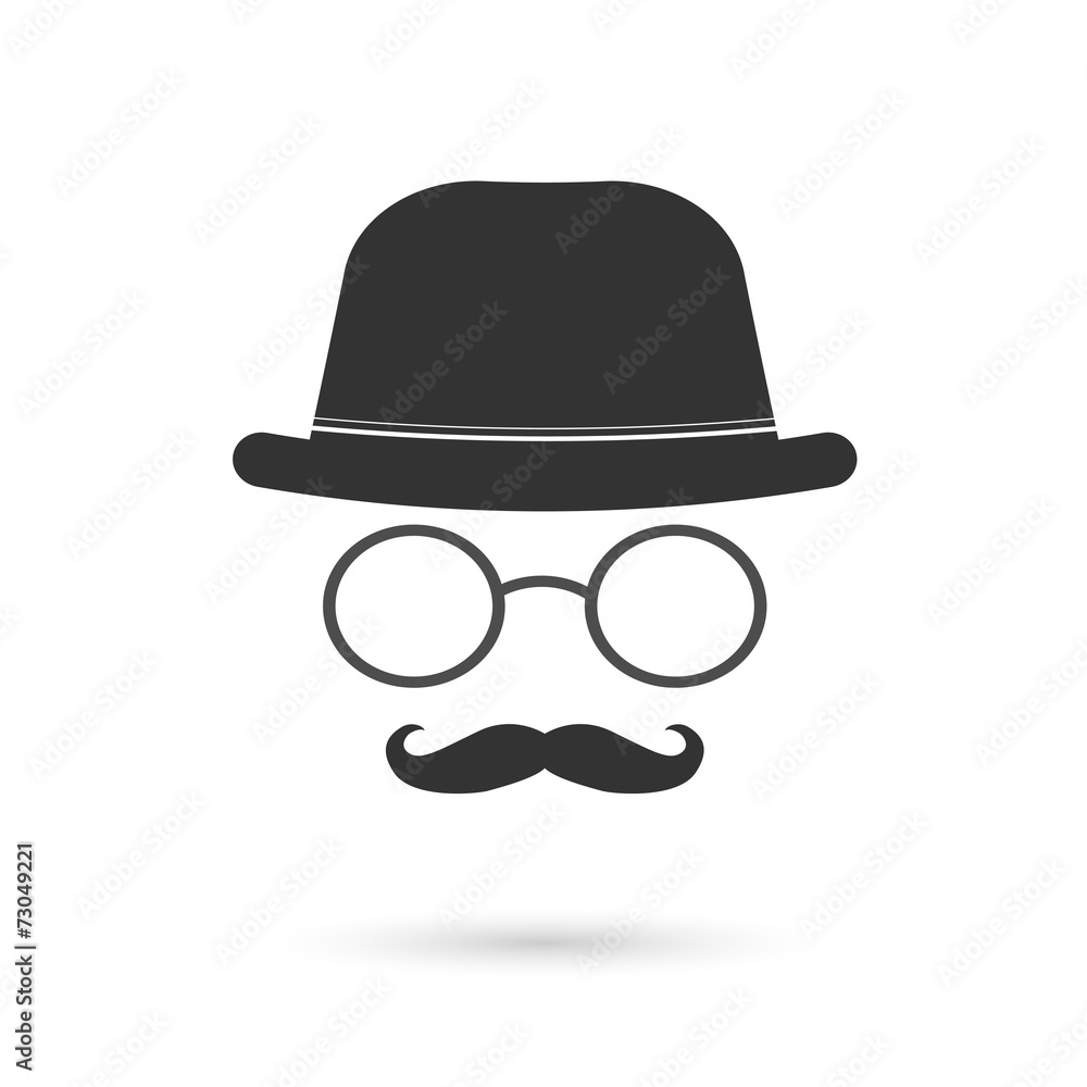 Glasses and Mustache Illustration Glasses and Mustache Illustration