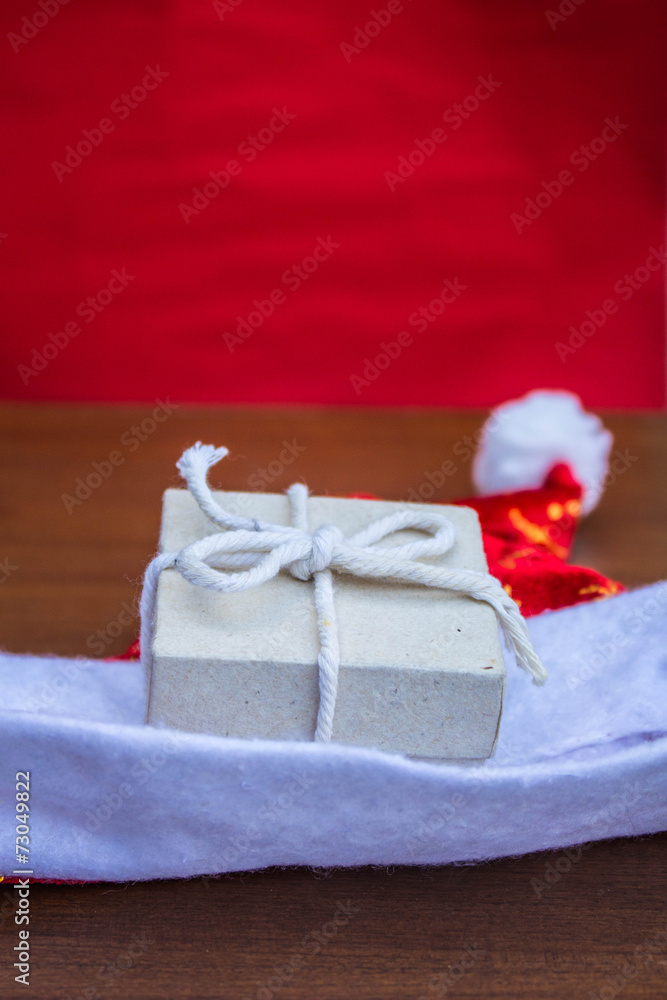 Gift box on table Gift box on table
