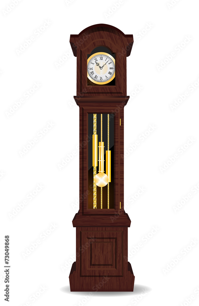 orologio a pendolo, orologio d'epoca, tempo Stock Vector | Adobe Stock