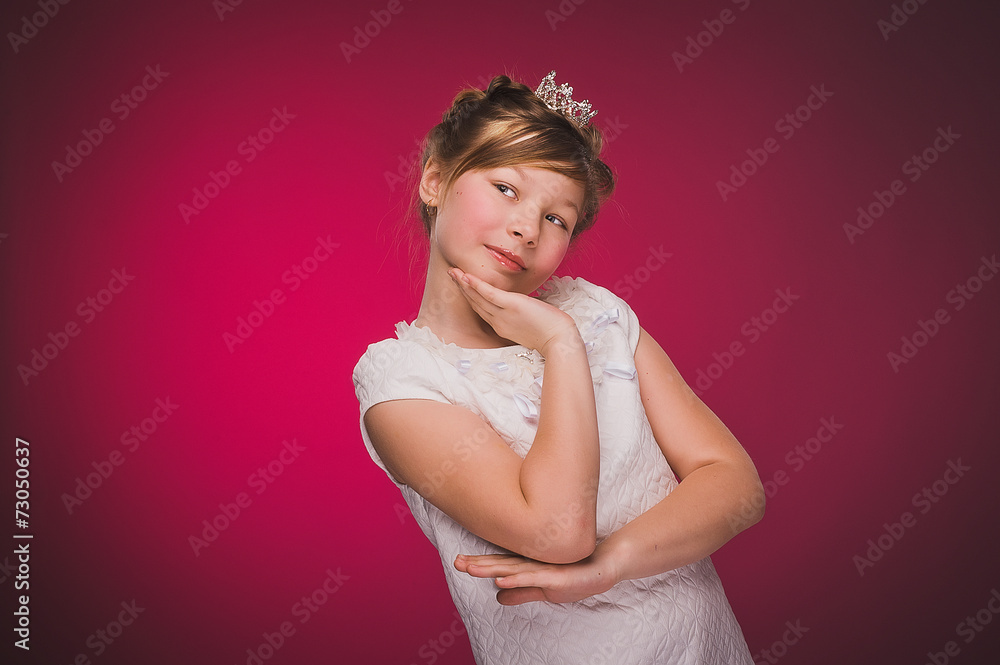 Little girl with a crown on his head. Princess. Little girl with a crown on his head. Princess.