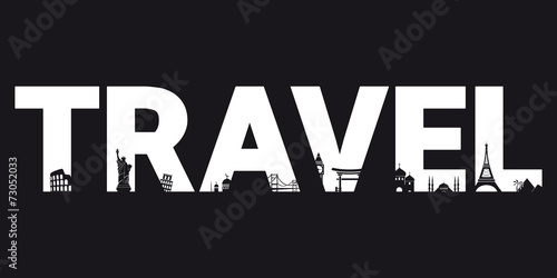 Travel - vector letters for design