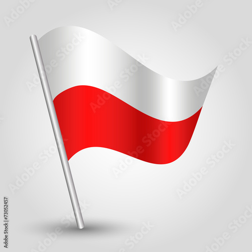 vector 3d waving polish flag on pole - symbol of poland Free Download vector 3d waving polish flag on pole - symbol of poland - GFXLoad