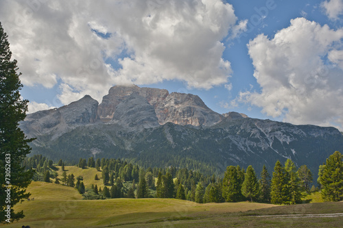 Mountain landscape in a sunny day, Dolomites, Italy © loremattei