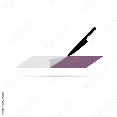 cutting paper vector