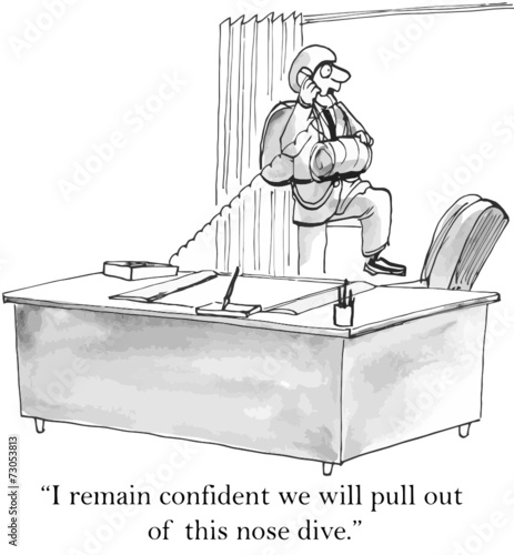 "I remain confident we will pull out of this nose dive."