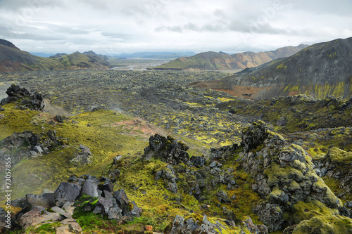 Volcanic landscape in Landmannalaugar 