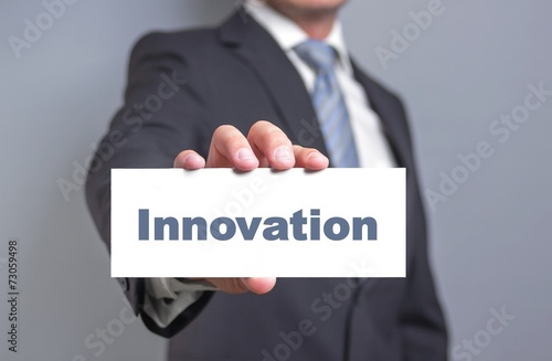 innovation sign in business hands