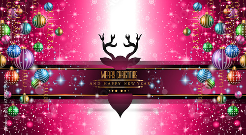 2015 New Year and Happy Christmas background for your flyers