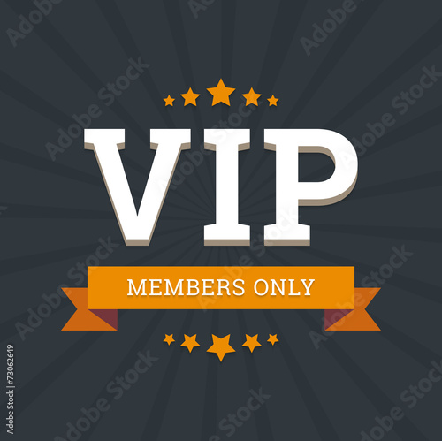 VIP - members only vector background card template with stars an